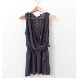 Dark Goddess Tank Mini Dress Womens S Black Witchy Drape Wrap GYPSY WARRIOR